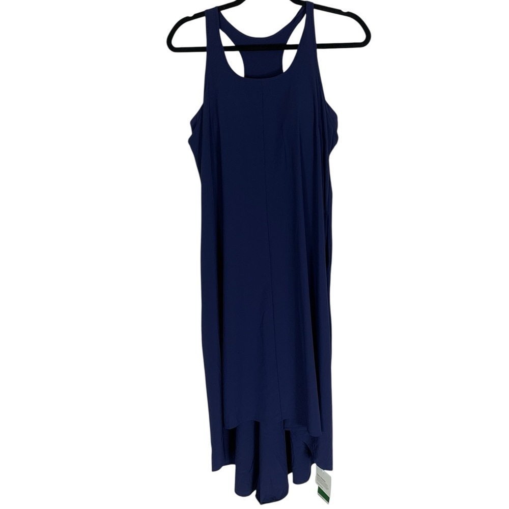 Women's Halara Blue Breezeful Hi-Lo Hem Athletic Midi Tank Dress Size M Active